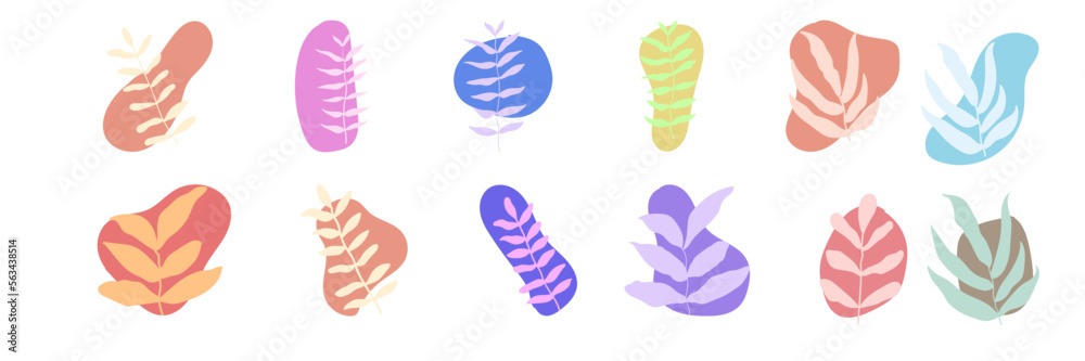 colorful leaf illustration design
