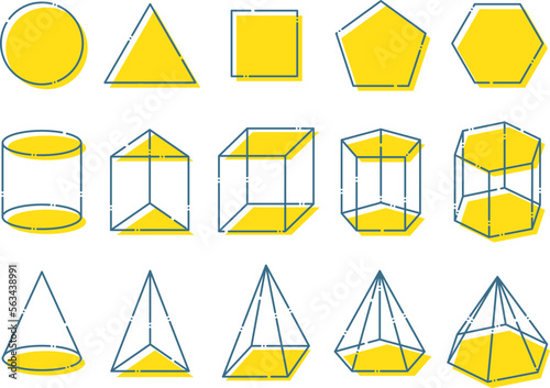 数学などに使えるいろんな形の図形セット