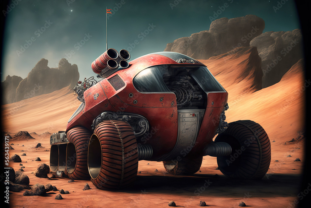 Car Robot in the desert Generative AI Car Robot in the desert Generative AI