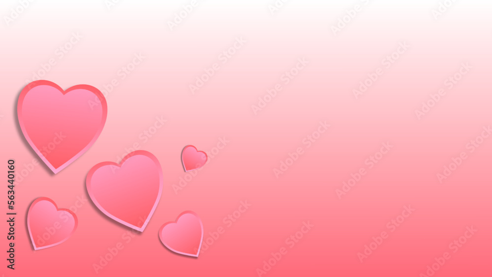 Valentine background theme with heart icon