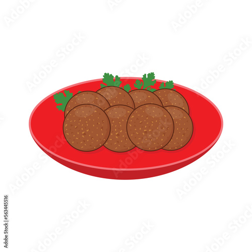 Arabian food falafel vector illustration