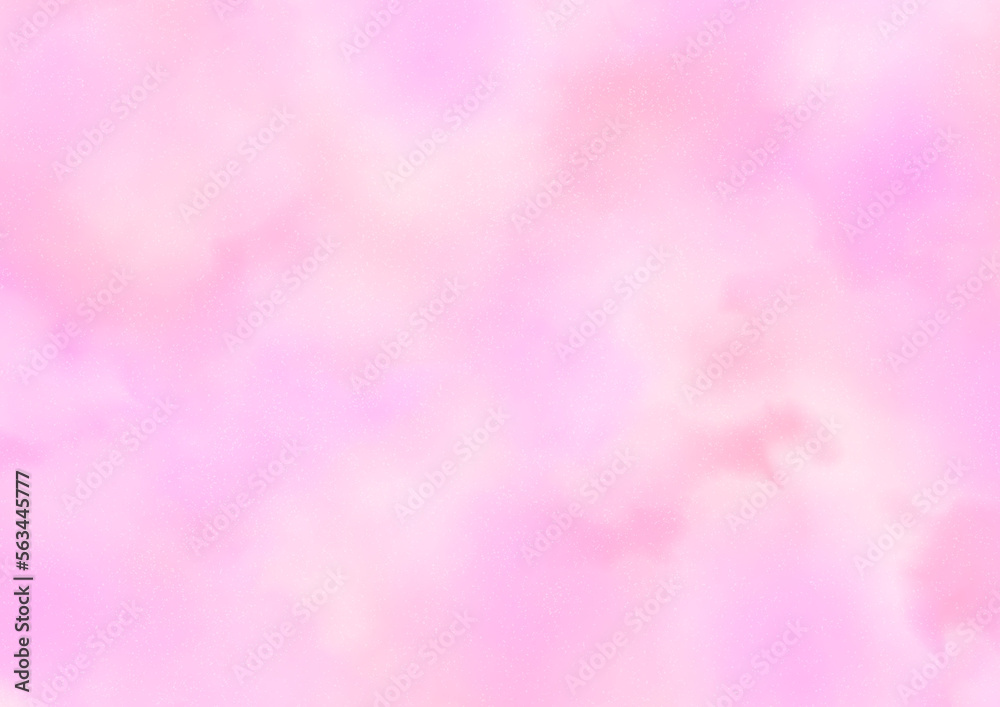 ピンクとサーモンピンクのふわふわとした水彩風背景素材