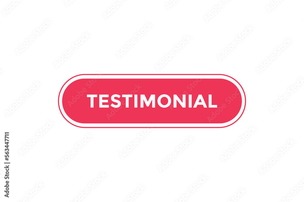 Testimonial button web banner templates. Vector Illustration Testimonial button web banner templates. Vector Illustration