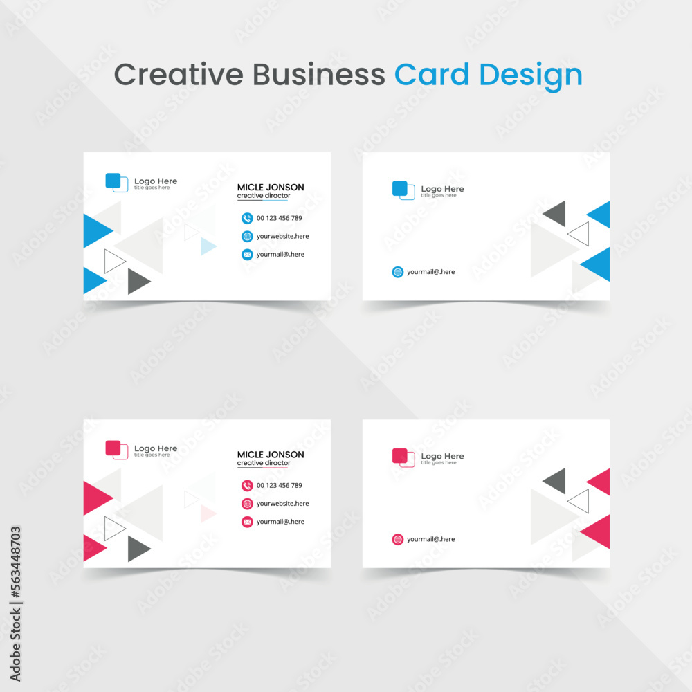 Creative And Clean Corporate Business Card design template
