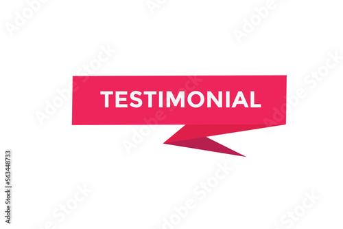 Testimonial button web banner templates. Vector Illustration
