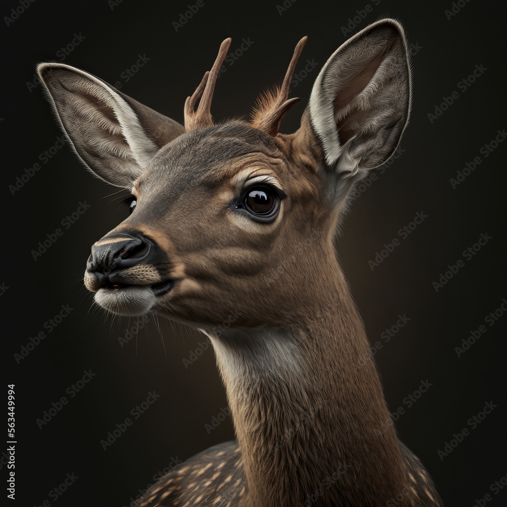 Obraz premium Deer (generative AI)
