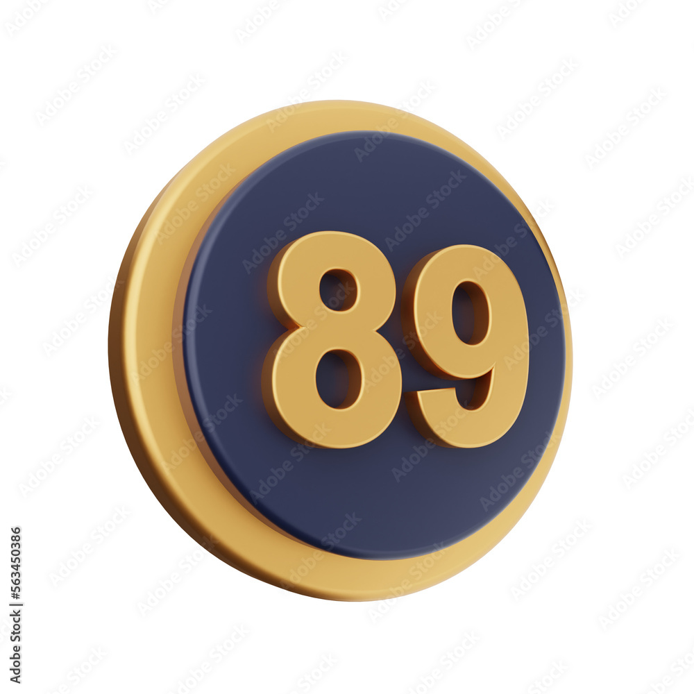 Fototapeta premium 3d number icon illustration render