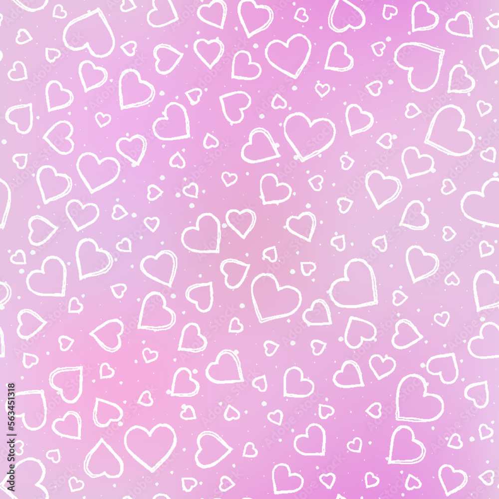 Pink simple hearts. Seamless pattern Pink simple hearts. Seamless pattern