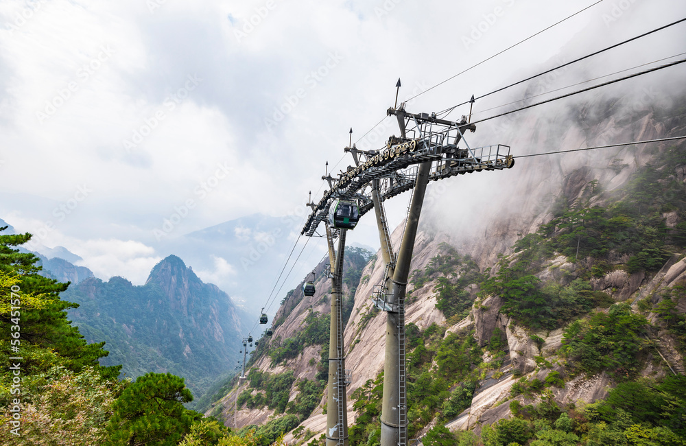 cable car on mountain