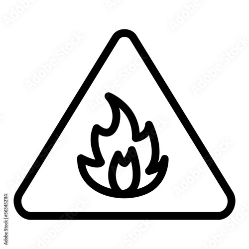 flammable line icon