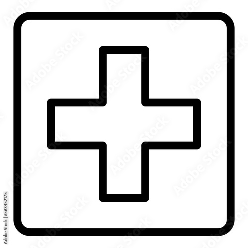 hospital line icon
