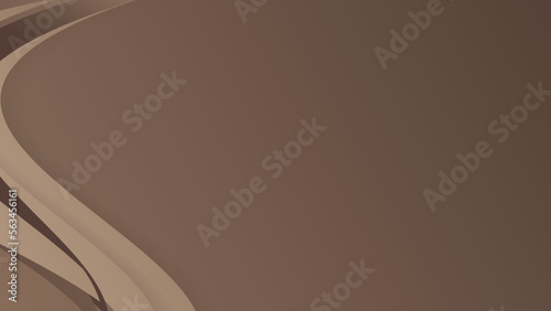 Light brown abstract background. A stream of wavy lines on a light brown background. Abstract wave background. Vector illustration.