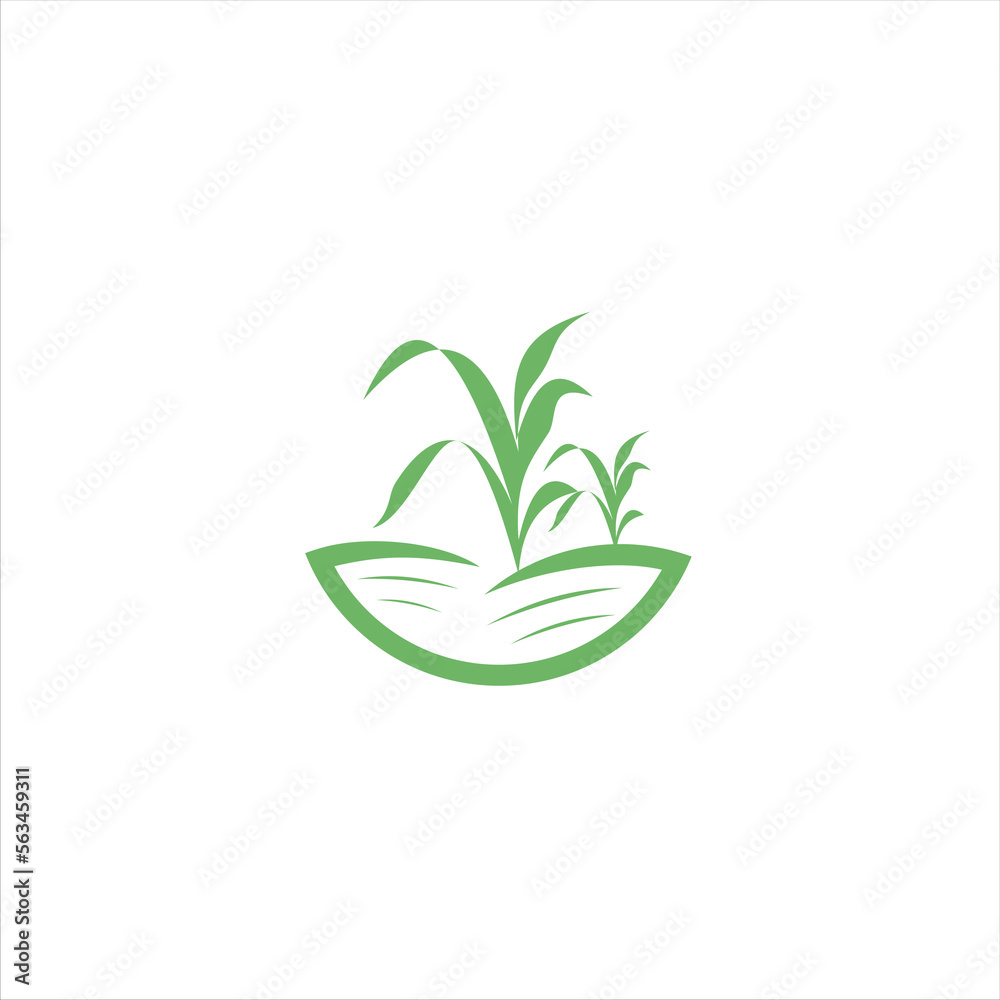 Agriculture logo design, agronomy, wheat farm, rural country farming field, natural harvest vector. Agriculture logo design, agronomy, wheat farm, rural country farming field, natural harvest vector.