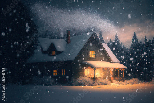 Cabin in the Snow Storm