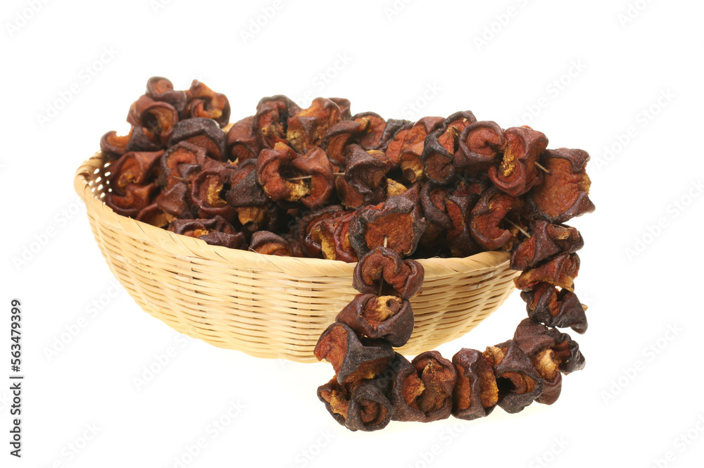 Obraz premium Dried pears on a white background 