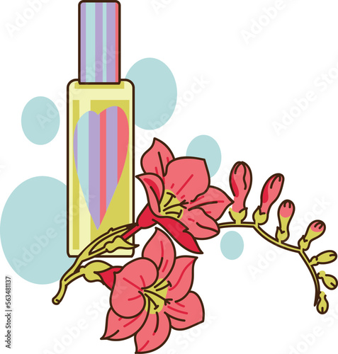 Freesia perfume and frangipani flower