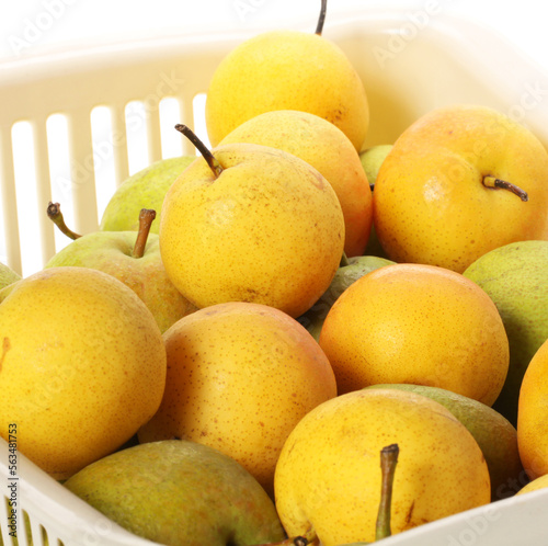 nanguo pear on white background