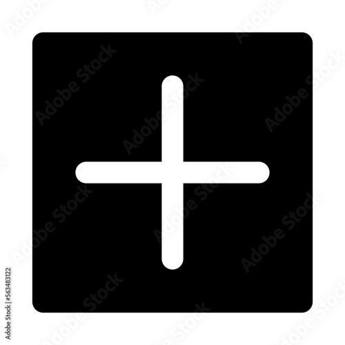 Ancillary Isolated Silhouette Solid Line Icon with ancillary, add Infographic Simple Vector Illustration
