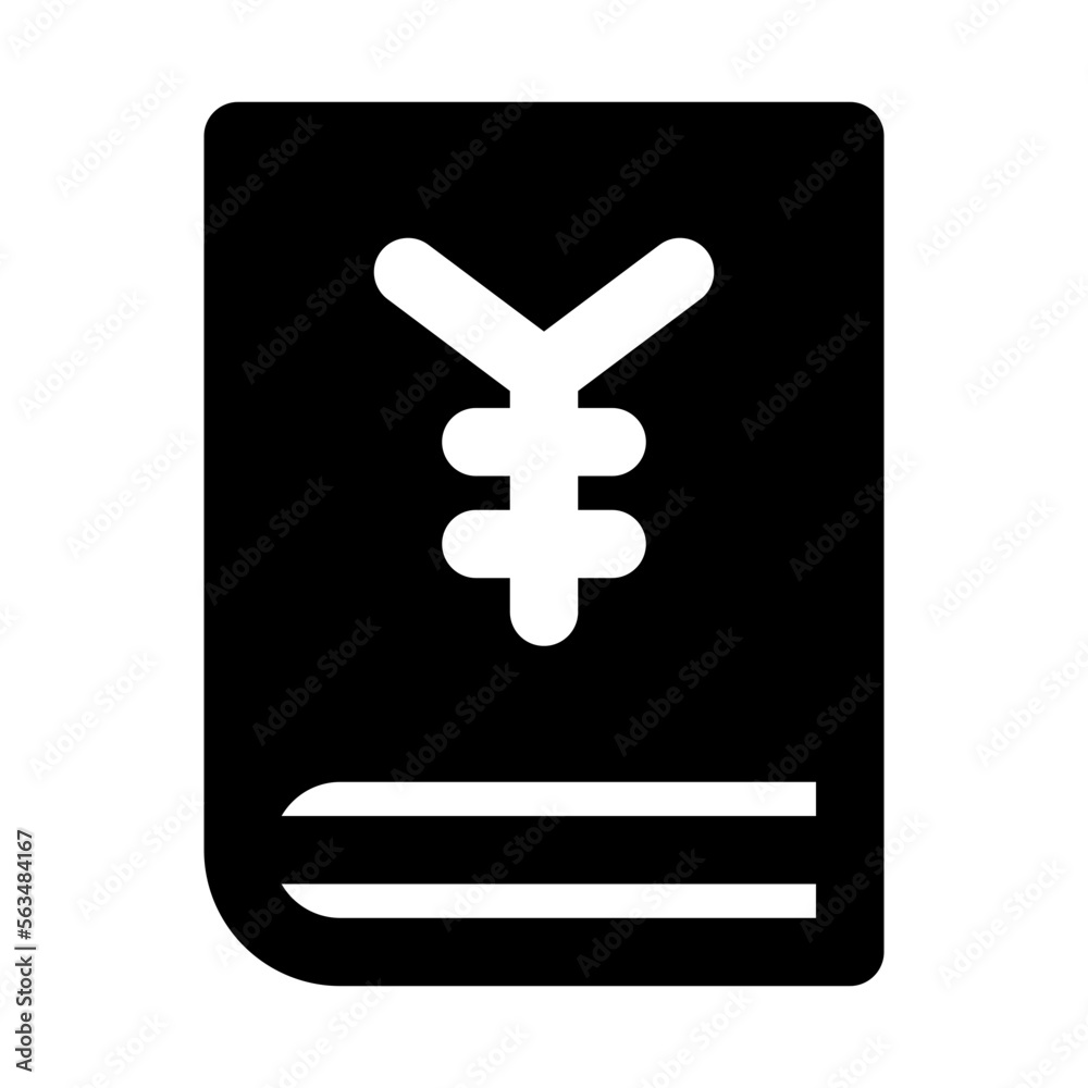 Bankbook Isolated Silhouette Solid Line Icon with bankbook, book, finance, money Infographic Simple Vector Illustration Bankbook Isolated Silhouette Solid Line Icon with bankbook, book, finance, money Infographic Simple Vector Illustration