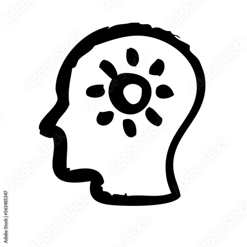 Meme Isolated Silhouette Solid Line Icon with meme, head, idea Infographic Simple Vector Illustration