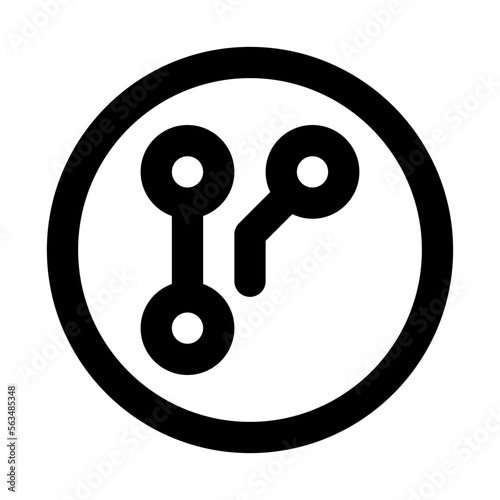 Digitalization Isolated Silhouette Solid Line Icon with digitalization, electronics Infographic Simple Vector Illustration