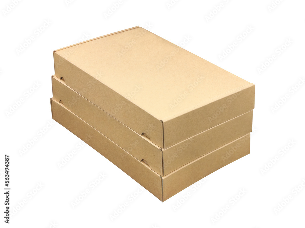 Cardboard boxes and for packaging isolated on white background.