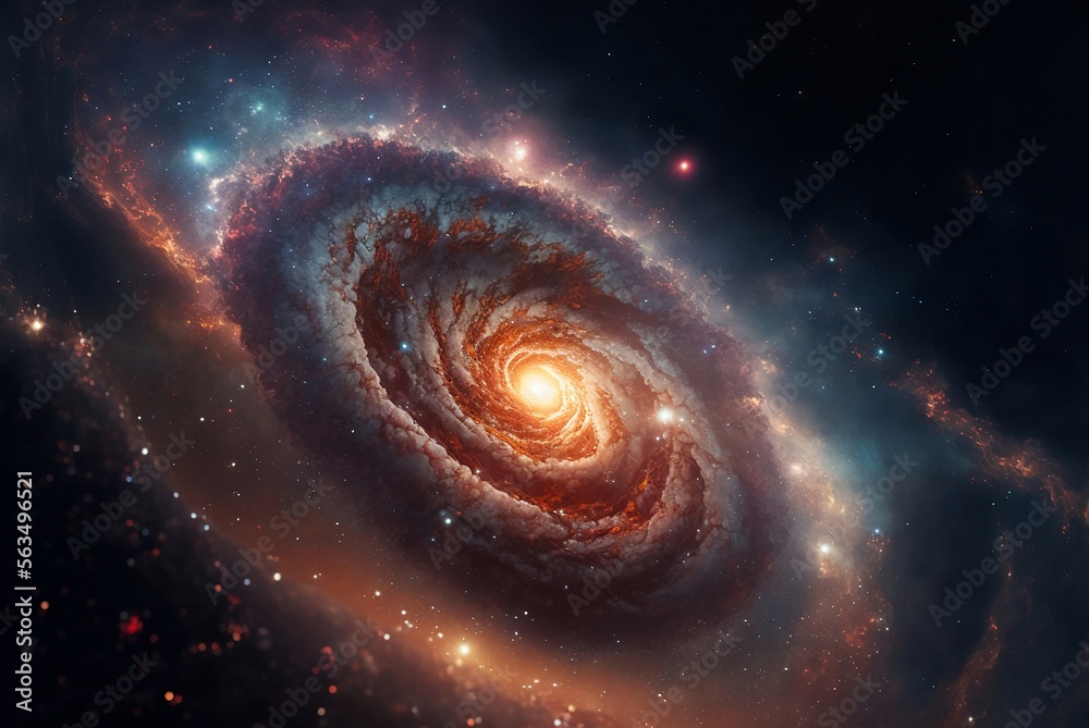 spiral galaxy in space, milky way, universe, constellation, outer space, universe, alien galaxy, alien constellation, andromeda