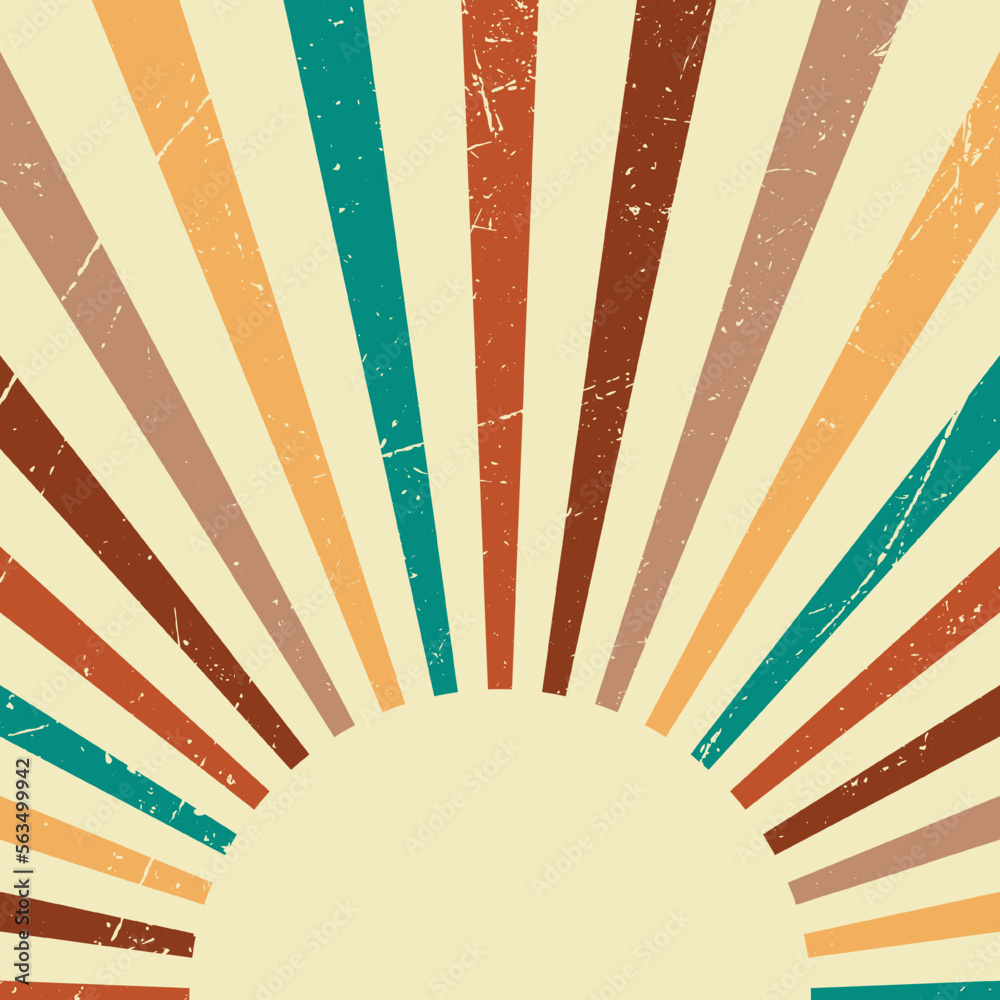 vector illustration retro grunge sunburst background template banner business social media advertising. Abstract sunburst design. Vintage colorful rising sun or sun ray, sun burst retro