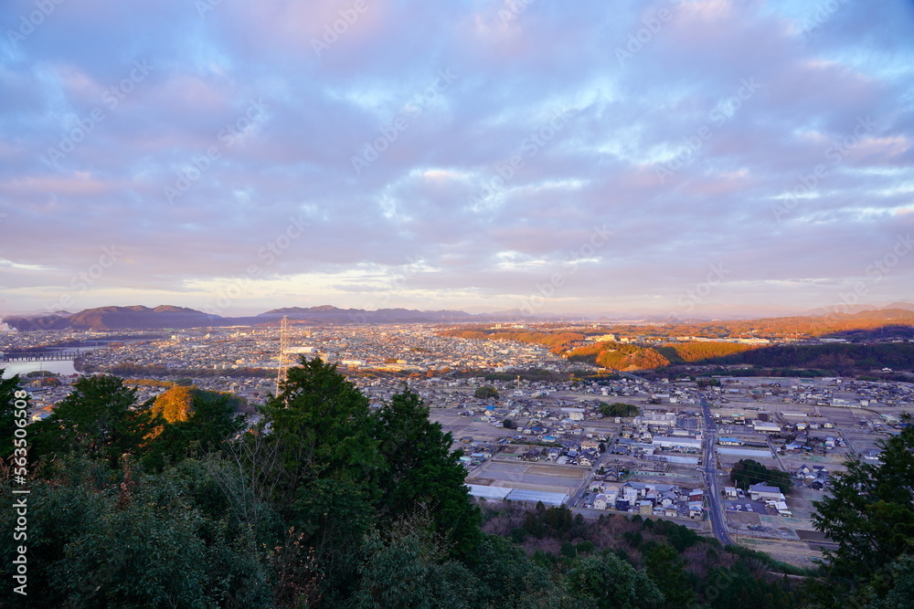 米田白山展望台から美濃加茂市街方面の眺め1