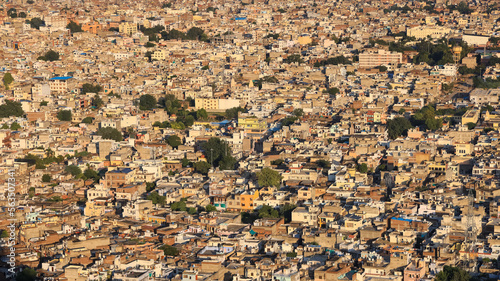 Panoramic view of Jaipur cityscape, Jaipur city population was estimated in 2003 to be about 4.5 million and is the 10th largest city in India.