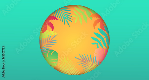 Summer sale background layout banners decorated with paper art tropical leaf.voucher discount.Vector illustration template.discount poster paper cut design and tropical leaves, palm tree and palm leav