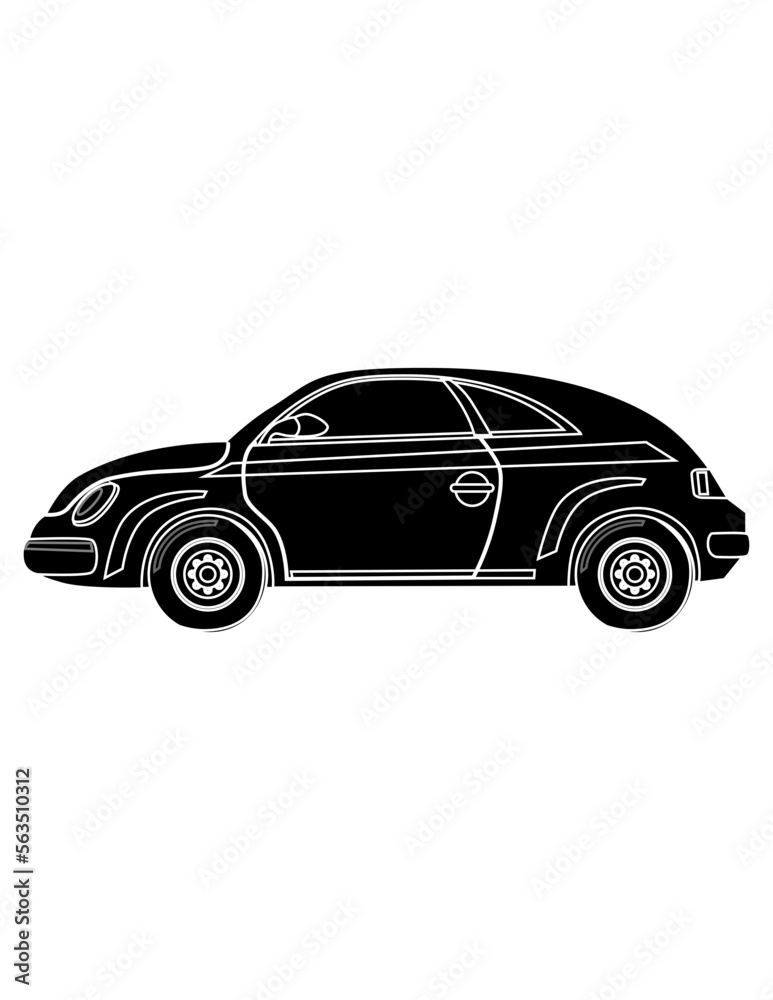 Vector illustration of car silhouette 