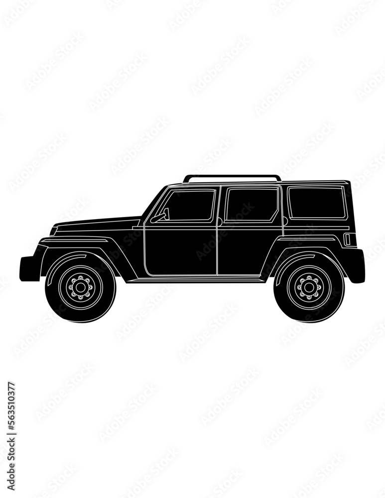 Vector illustration of car silhouette 