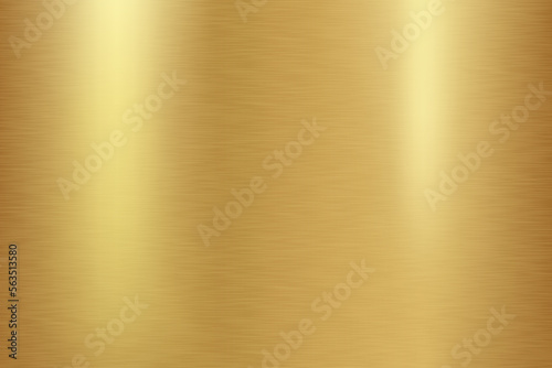 Gold brushed steel metal texture background vector.