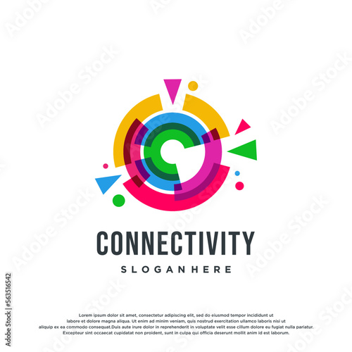 Colorful logo design concept vector. People logo Template Vector.