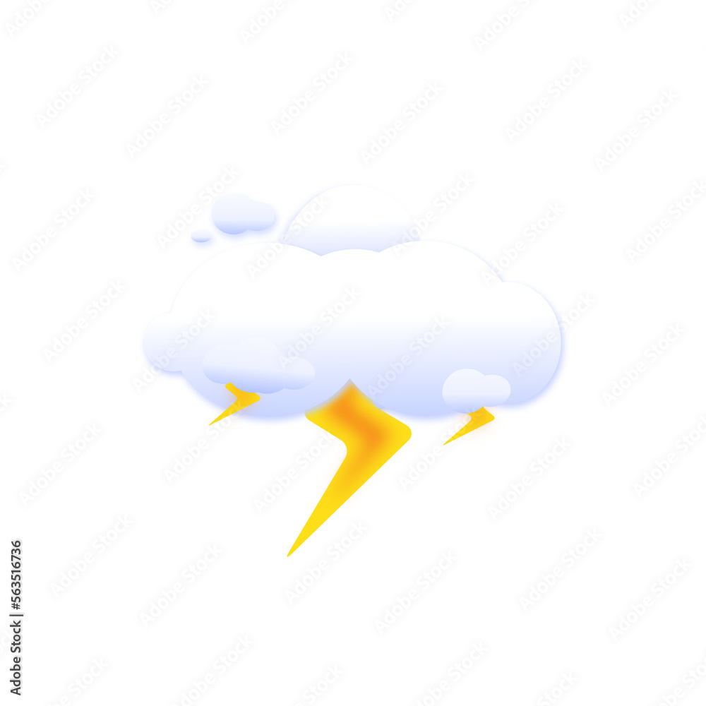 cloud and strom, Illustration vector graphic, good for weather ui or ux mobile, web, design template on your product