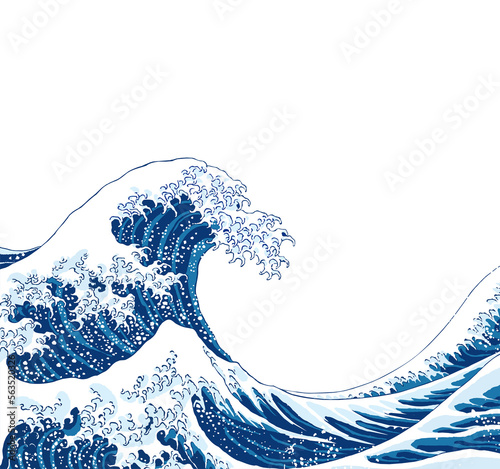 Katsushika Hokusai, Arrange , Ukiyoe, Kanagawa Okinamiura, Big Wave, Japanese painting background,PNG photo