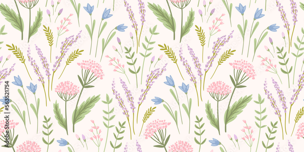 Floral seamless pattern. Vector design for paper, cover, fabric, interior decor and other Floral seamless pattern. Vector design for paper, cover, fabric, interior decor and other