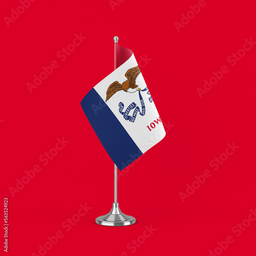 Iowa Table Flag