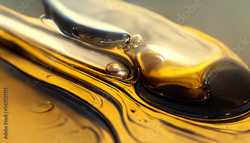 Olive or engine oil splash with waves luxury. generative ai.
