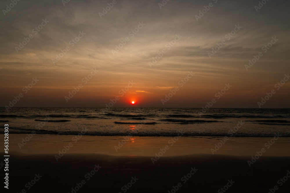 The Sunset At Goa Beach