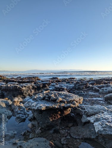 Reef tide pools at New Brighton State Beach, California, coastal rocks, pacific coast tide pools