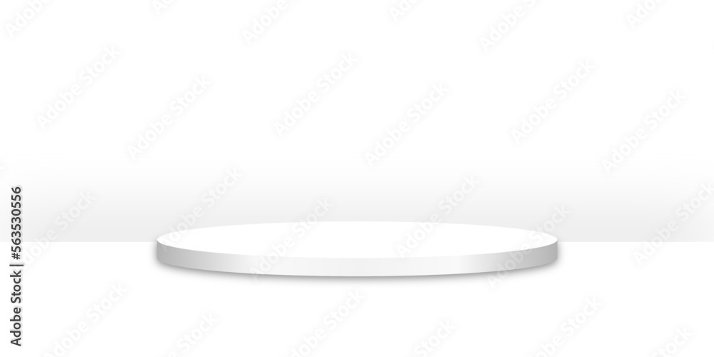 White gray 3D room with realistic cylinder pedestal podium. Minimal scene for product display presentation. Stage for showcase. Vector geometric design platform.
White gray 3D room with realistic cylinder pedestal podium. Minimal scene for product display presentation. Stage for showcase. Vector geometric design platform.