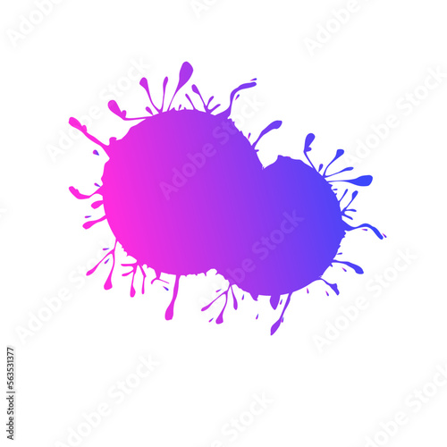 ink blots two splash its like frame, Illustration vector graphic, ui or ux mobile, web, design template on your product