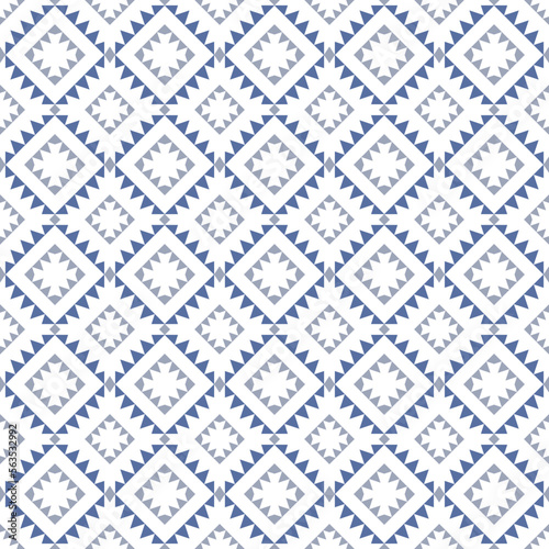 Geometric ethnic pattern, clothing fabric textiles  embroidery vector 