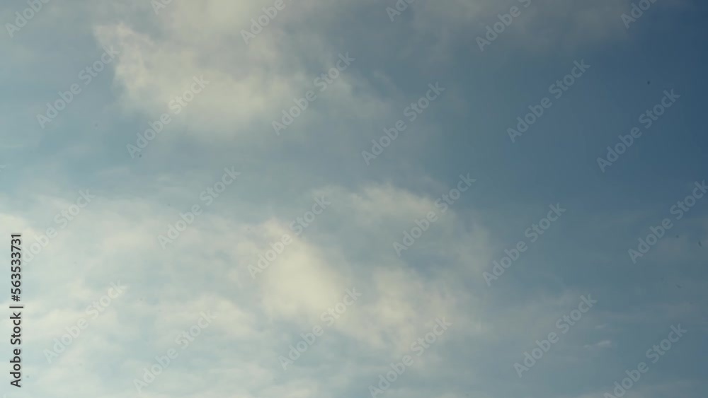 Blue sky white clouds, Landscape white clouds 4K, Cumulus cloud cloudscape timelapse, Summer blue sky time lapse, Nature weather blue sky, White clouds background. Cloud time lapse nature background.