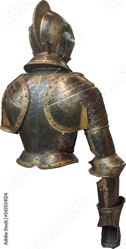 Isolated PNG cutout of a medieval knight armor on a transparent background  ideal for photobashing  matte-painting  concept art