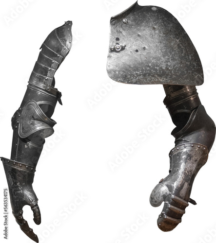 Fotografia Isolated PNG cutout of a medieval knight armor on a transparent background, idea