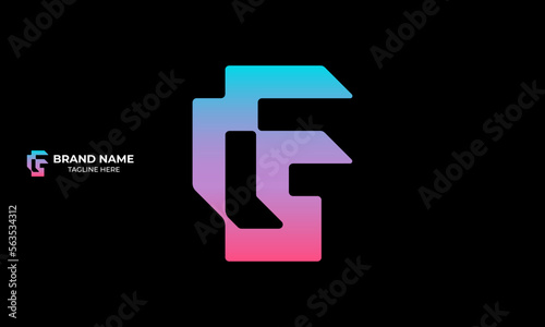 Creative modern abstract  futuristic Letter f logo design vector for company logo