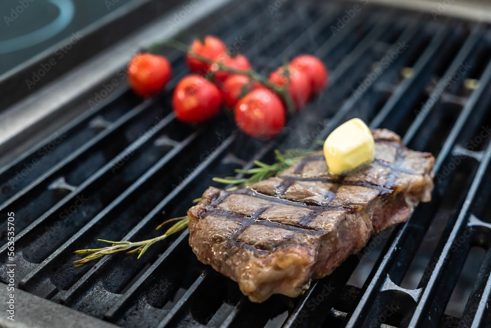 grilled meat with tomatoes and rosemary grilled meat with tomatoes and rosemary